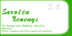 sarolta nemenyi business card